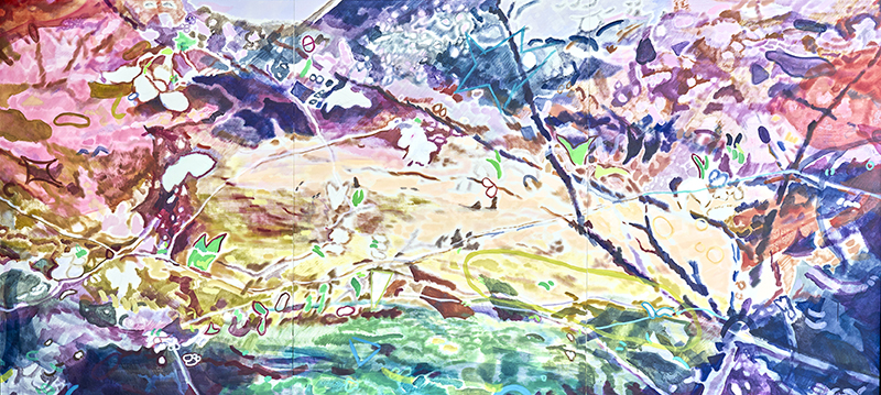 柏原由佳「山、水の上を歩く」